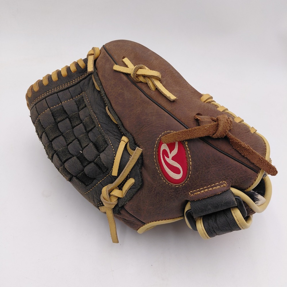 Rawlings RBG36BC Baseball Glove RHT 12.5" Brown Leather Basket Web ZeroShock